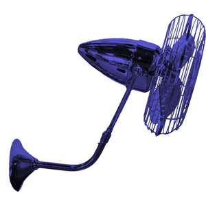 Matthews Fan BP-BLUE-MTL Bruna Parede wall fan in Safira (Blue) finish.