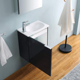Fresca FVN8003GG Fresca Valencia 20" Dark Slate Gray Wall Hung Modern Bathroom Vanity w/ Medicine Cabinet