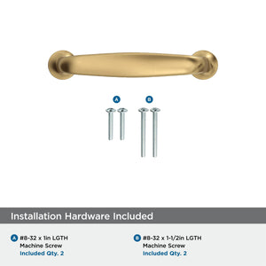 Amerock BP37395CZ Champagne Bronze Cabinet Pull 3 in (76 mm) Center-to-Center Cabinet Handle Renown Drawer Pull Kitchen Cabinet Handle Furniture Hardware
