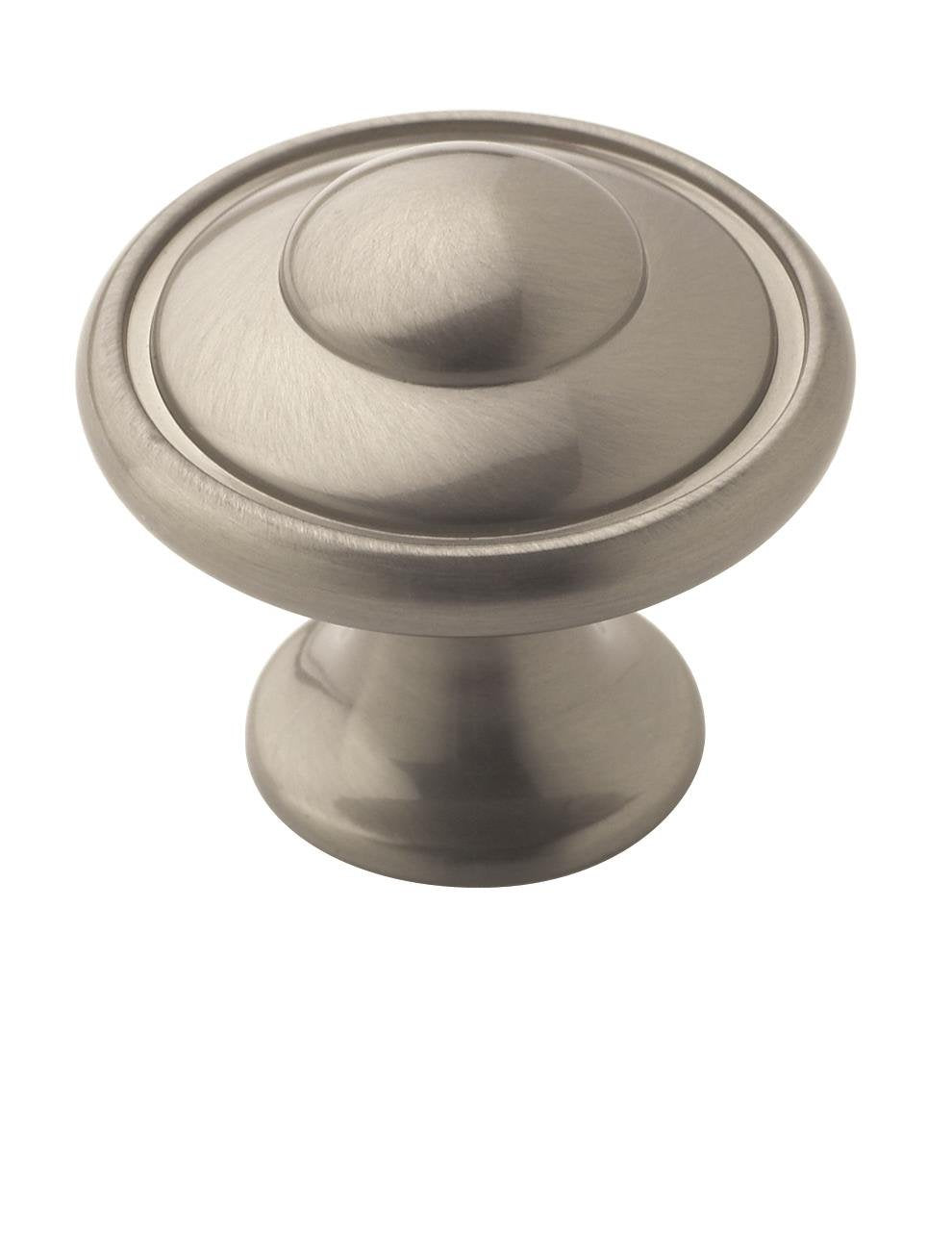 Amerock Cabinet Knob Satin Nickel 1-3/16 inch (30 mm) Diameter Everyday Heritage 10 Pack Drawer Knob Cabinet Hardware