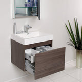 Fresca FVN8006GO Fresca Nano 24" Gray Oak Modern Bathroom Vanity w/ Medicine Cabinet