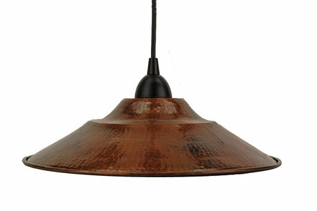 Premier Copper Products L400DB 13-Inch Large Hand Hammered Copper Pendant Light, Oil Rubbed Bronze