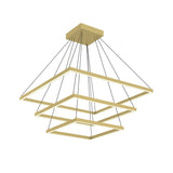 Kuzco CH88332-BK PIAZZA 3 LAYER 32" CHANDELIER BK TEXTURED DOWN ONLY 930 TRIAC 120 154W