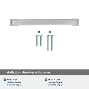 Amerock Cabinet Pull Satin Nickel 5-1/16 inch (128 mm) Center to Center Blackrock 1 Pack Drawer Pull Drawer Handle Cabinet Hardware