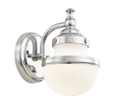 Livex 5711-05 Transitional One Light Bath Vanity from Oldwick Collection Finish, Polished Chrome