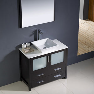 Fresca FVN6236ES-VSL Fresca Torino 36" Espresso Modern Bathroom Vanity w/ Vessel Sink