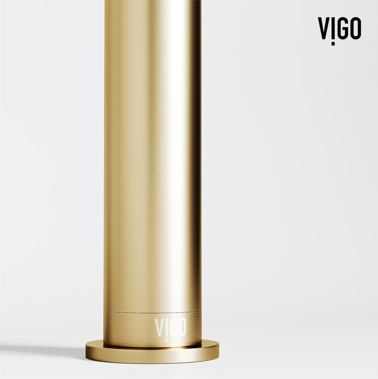VIGO Cass 12 inch H Single Hole Single Handle Bathroom Faucet in Matte Brushed Gold - Vessel Sink Faucet VG03030MG