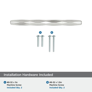 Amerock Cabinet Pull Polished Nickel 5-1/16 inch (128 mm) Center to Center St. Vincent 1 Pack Drawer Pull Drawer Handle Cabinet Hardware