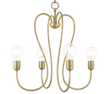 Livex Lighting 41364-01 4 Light Antique Brass Chandelier