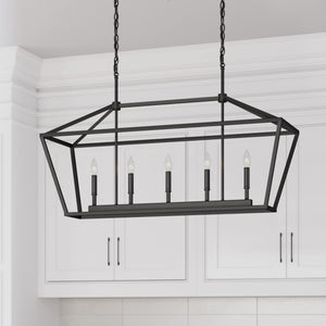 Millennium Lighting 3245-MB Ritner 5 Light 40" Wide Taper Candle Chandelier