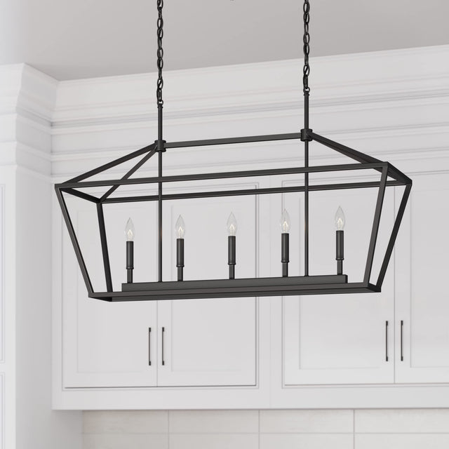 Millennium Lighting 3245-MB Ritner 5 Light 40" Wide Taper Candle Chandelier