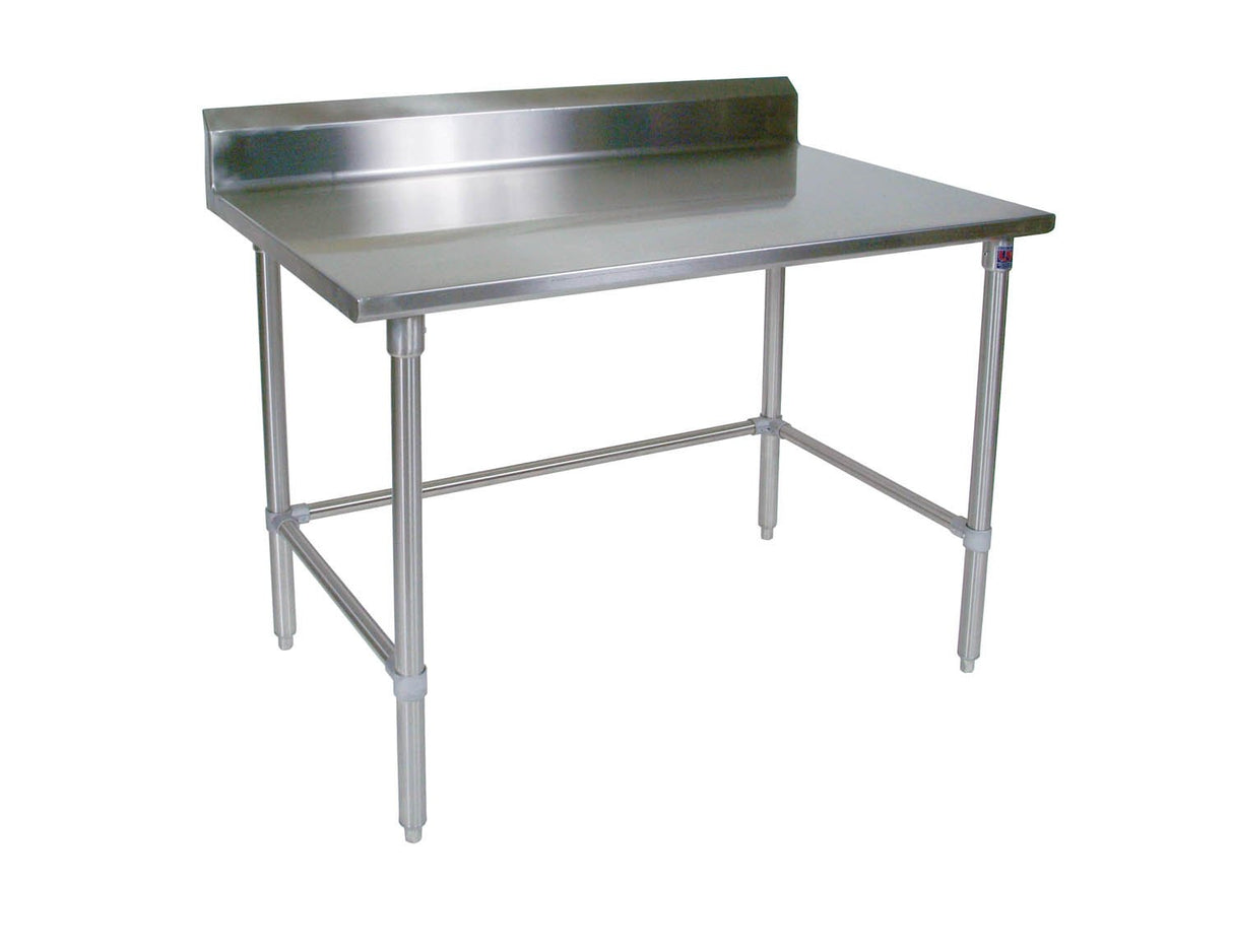 John Boos ST4R5-3648GBK 14 Gauge Stainless Steel Work Table with 5" Rear Riser, Galvanized Base and Bracing, 48" x 36"