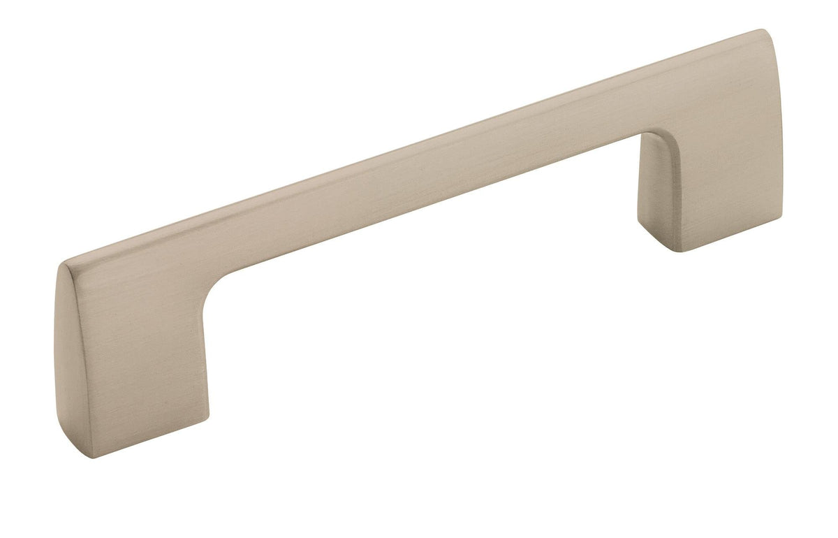 Amerock Cabinet Pull Satin Nickel 3-3/4 inch (96 mm) Center to Center Riva 1 Pack Drawer Pull Drawer Handle Cabinet Hardware