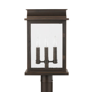 Capital Lighting 936832OZ Bolton 3 Light Outdoor Post Lantern Oiled Bronze