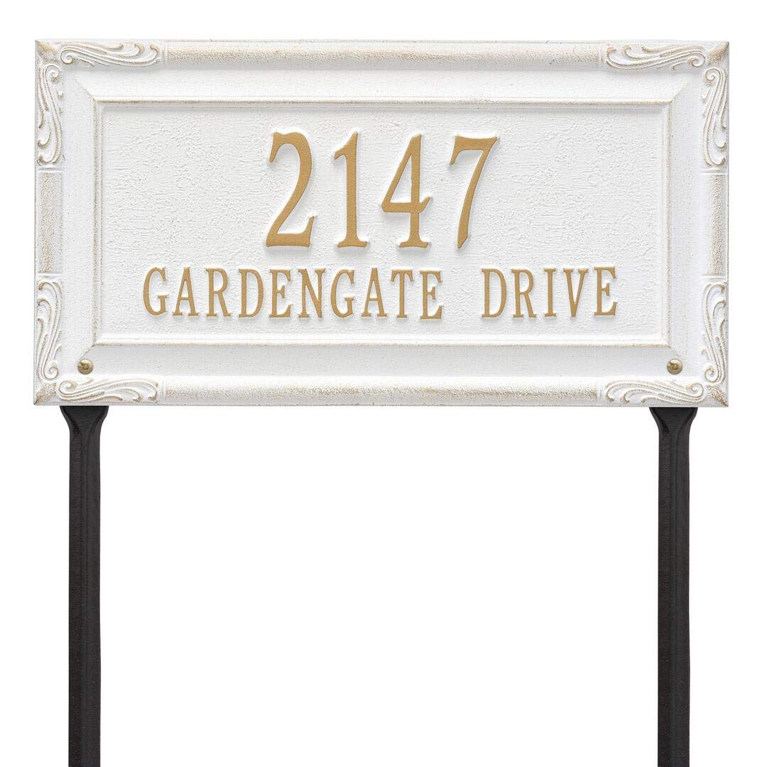 Whitehall 3289WG - Personalized Gardengate Plaque - Grande - Lawn - 2 line