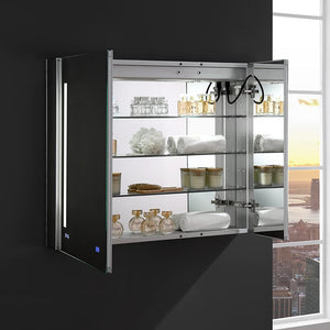 Fresca FMC013630 Fresca Tiempo 36" Wide x 30" Tall Bathroom Medicine Cabinet w/ LED Lighting & Defogger