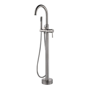 PULSE ShowerSpas 3021-FSTF-BN Brushed Nickel Freestanding Tub Filler with Diverter