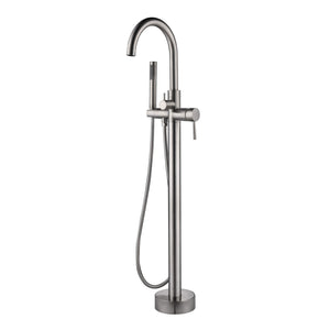 PULSE ShowerSpas 3021-FSTF-BN Brushed Nickel Freestanding Tub Filler with Diverter