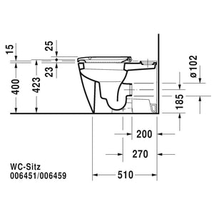 Duravit 2134090092 Toilet close-c. 630mm Happy D.2 white, WD, Vario outl, btw, US, Large