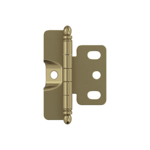 Amerock PK3175TBBBZ Cabinet Hinge 3/4 in. (19 mm) Door Thickness Full Inset Full Wrap Ball Tip Golden Champagne Kitchen Cabinet Door Hinge Single Hinge Functional Hardware