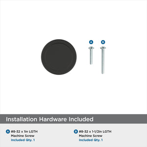 Amerock Cabinet Knob Matte Black 1-1/2 inch (38 mm) Diameter Exceed 1 Pack Drawer Knob Cabinet Hardware