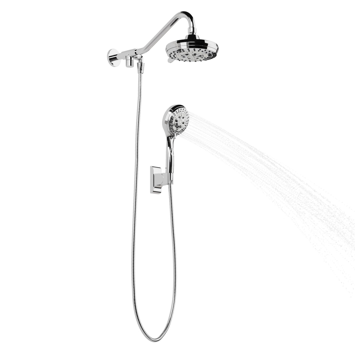 PULSE ShowerSpas 1053-CH Oasis Shower System with 5-Function 7" Showerhead, 6-Function Hand Shower, Polished Chrome Finish