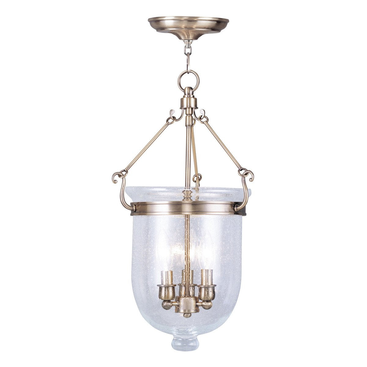 Livex Lighting 5083-01 Chain Lantern, Antique Brass