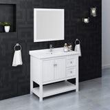 Fresca FVN2340WH Fresca Manchester 42" White Traditional Bathroom Vanity w/ Mirror