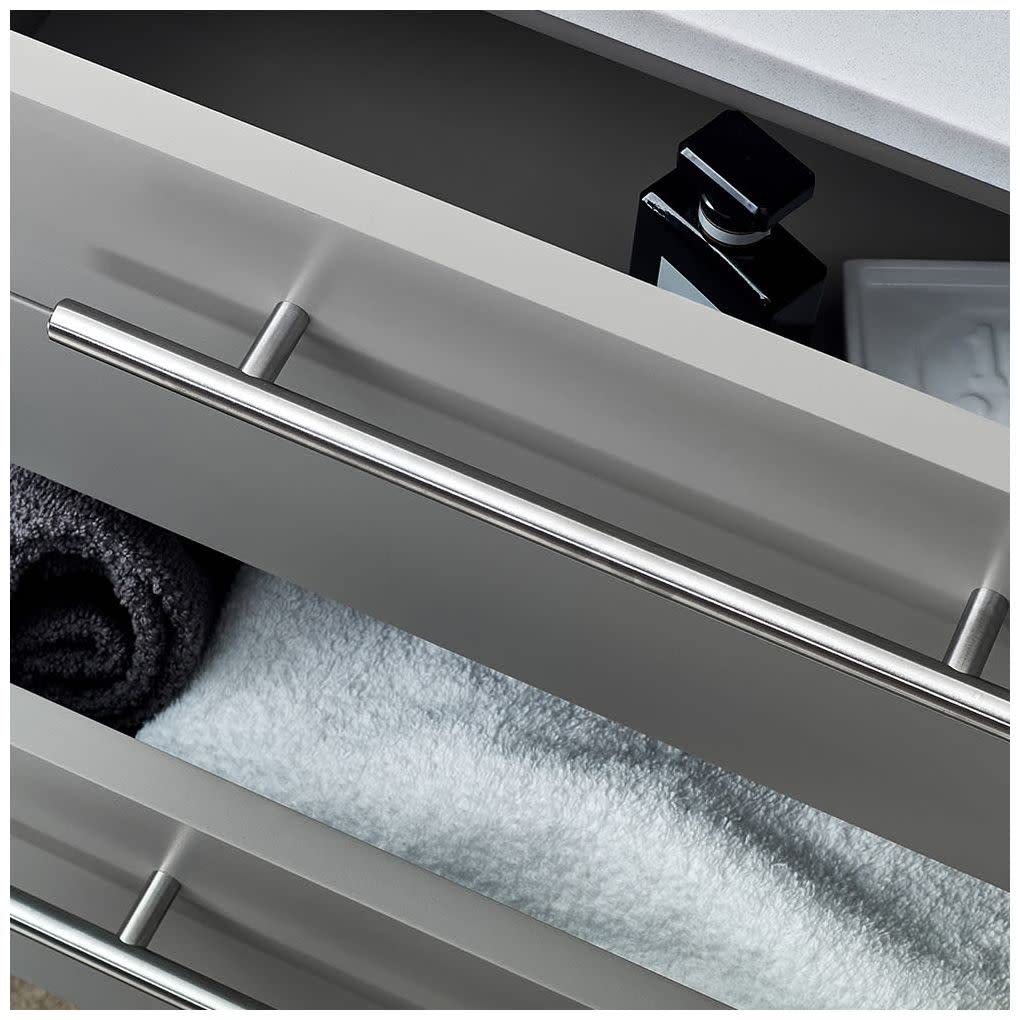 Fresca FCB6130GR-VSL-CWH-V Fresca Lucera 30" Gray Wall Hung Modern Bathroom Cabinet w/ Top & Vessel Sink