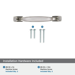 Amerock Cabinet Pull Polished Nickel 3 inch (76 mm) Center to Center Highland Ridge 1 Pack Drawer Pull Drawer Handle Cabinet Hardware