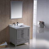 Fresca FVN2030GR Fresca Oxford 30" Gray Traditional Bathroom Vanity