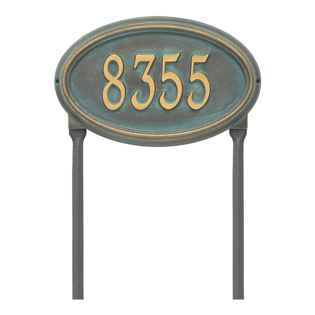 Whitehall 1299BV - Personalized Concord Oval Plaque - Standard - lawn - 1 Line