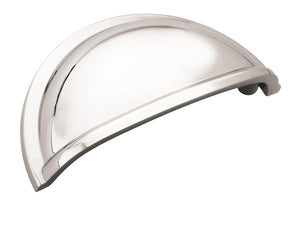 Amerock Cabinet Cup Pull Polished Chrome 3 inch (76 mm) Center to Center Cup Pulls 1 Pack Drawer Pull Drawer Handle Cabinet Hardware