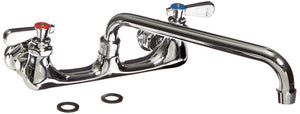 John Boos PBF-10-SLF Low-Lead Heavy Duty Splashmount Faucet, for ProBowl Sinks, Low-Lead, 10