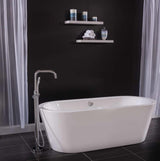Miseno MTF194 Floor Mounted Tub Filler with Integrated Valve and Diverter - Includes Hand Shower - Flat Black