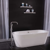 Miseno MTF194 Floor Mounted Tub Filler with Integrated Valve and Diverter - Includes Hand Shower - Flat Black