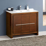 Fresca FCB8140GO-I Fresca Allier 40" Gray Oak Modern Bathroom Cabinet w/ Sink