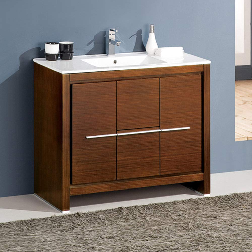 Fresca FCB8140HA-I Fresca Allier Rio 40" Ash Gray Modern Bathroom Cabinet w/ Sink