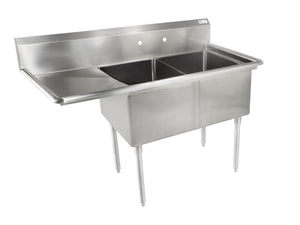 John Boos E2S8-18-12L18 E Series Stainless Steel Sink, 12