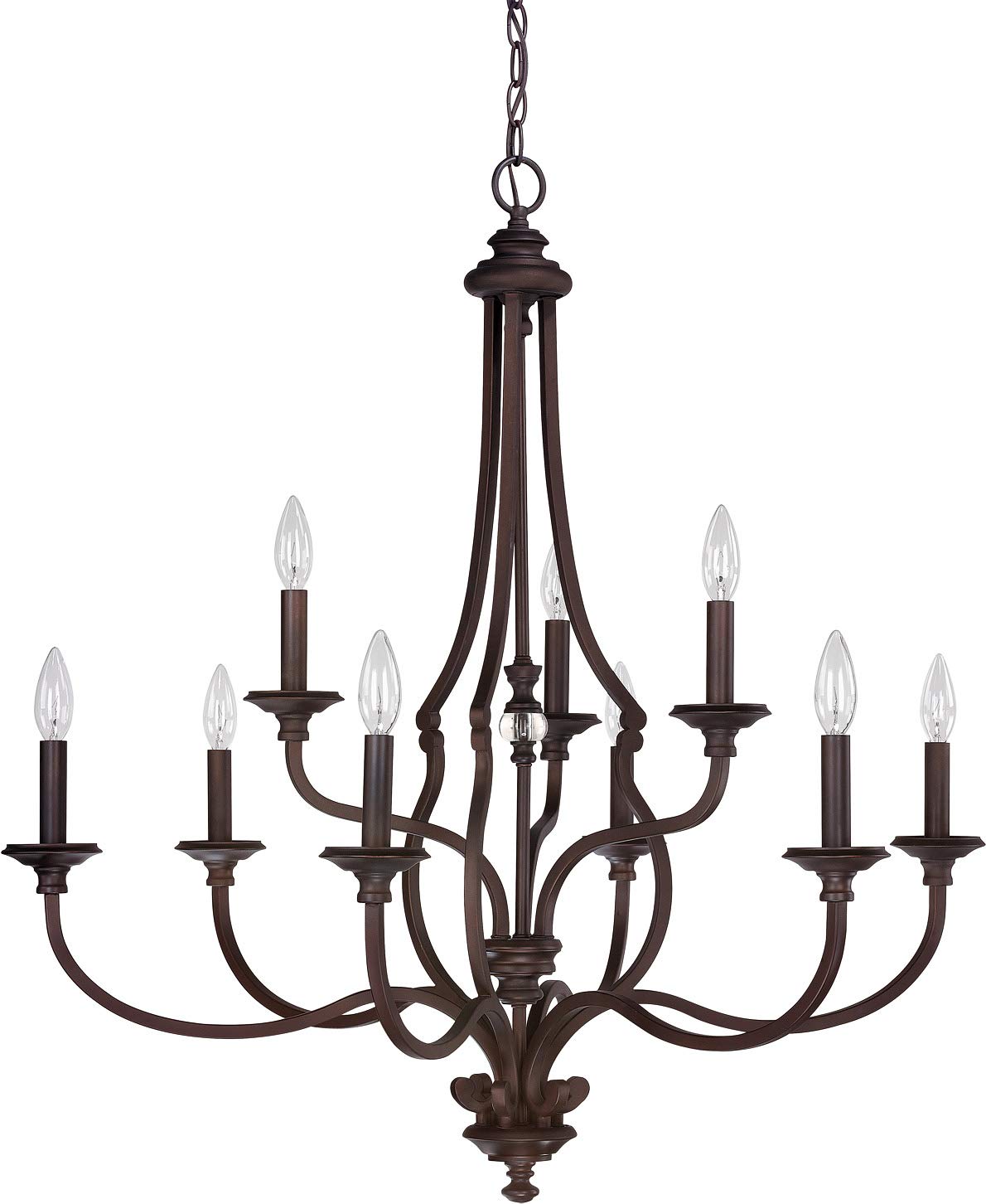 Capital Lighting 4709BB-000 Leigh 9 Light Chandelier Burnished Bronze