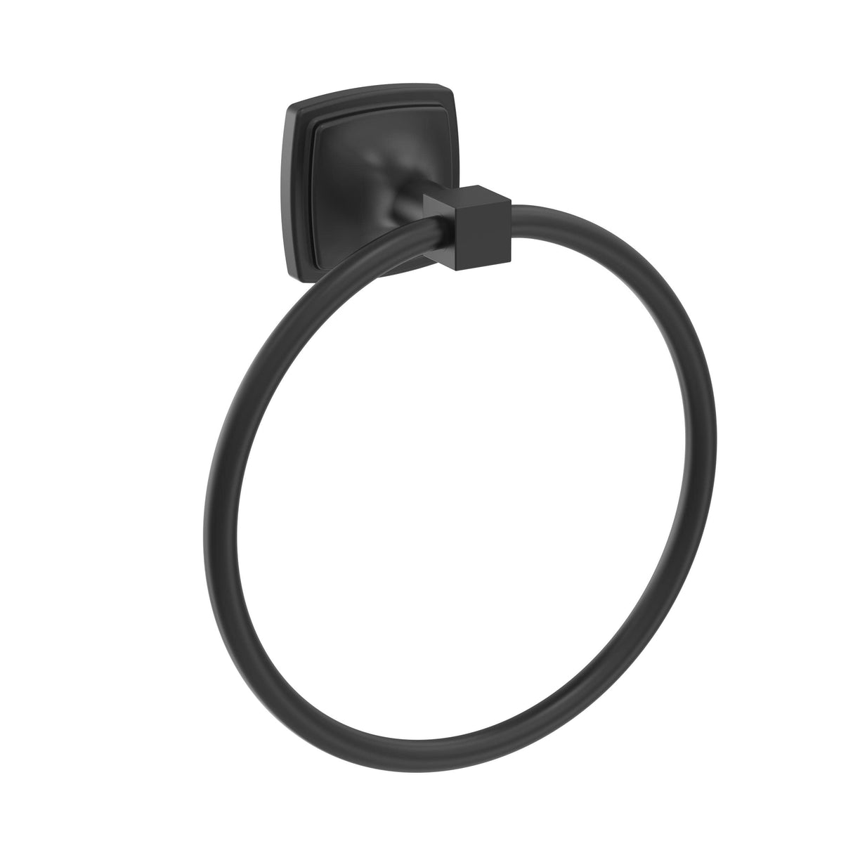 Amerock BH36092MB Matte Black Towel Ring 7-9/16 in (192 mm) Length Towel Holder Stature Hand Towel Holder for Bathroom Wall Small Kitchen Towel Holder Bath Accessories