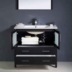 Fresca FVN6236ES-UNS Fresca Torino 36" Espresso Modern Bathroom Vanity w/ Integrated Sink