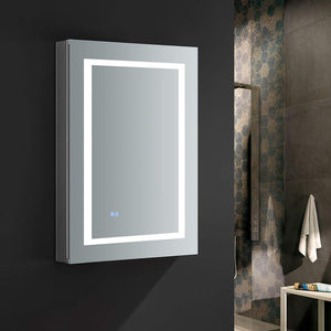 Fresca Spazio 24" Wide x 36" Tall Bathroom Medicine Cabinet w/LED Lighting & Defogger
