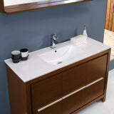 Fresca FVN8148WG Fresca Allier 48" Wenge Brown Modern Bathroom Vanity w/ Mirror