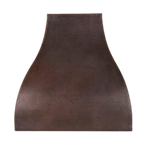 36 Inch 735 CFM Hammered Copper Wall Mounted Campana Range Hood with Slim Baffle Filters