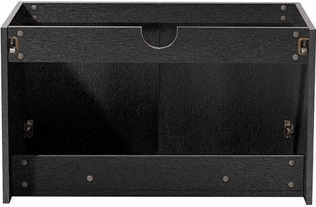 Fresca FCB8089BW Fresca Vista 30" Black Wall Hung Modern Bathroom Cabinet