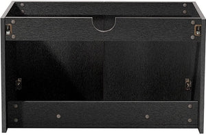 Fresca FCB8089BW Fresca Vista 30" Black Wall Hung Modern Bathroom Cabinet