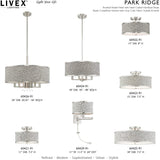 Livex Lighting 60426-91 Park Ridge - Seven Light Chandelier, Brushed Nickel Finish with Gray Fabric Shade
