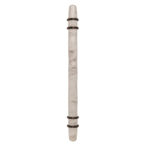 Amerock Cabinet Pull Marble White/Oil-Rubbed Bronze  6-5/16 inch (160 mm) Center to Center Carrione 1 Pack Drawer Pull Drawer Handle Cabinet Hardware