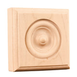 Hardware Resources ROS3MP 3-1/2" W x 1-1/8" D x 3-1/2" H Hard Maple Bead Edge Traditional Rosette